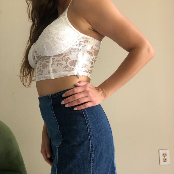 Lace bralette style crop top - Picture 5 of 5